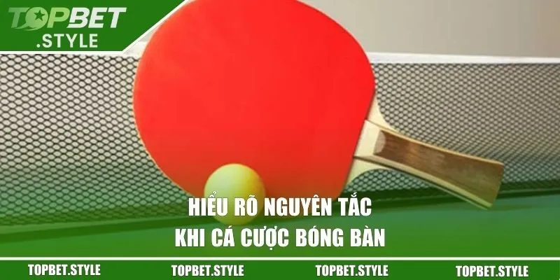 Hiểu rõ nguyên tắc khi cá cược bóng bàn